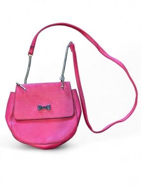 Candie’s Pink Crossbody Bag with Metal Bow Accent